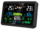 NÖRDIC 7.5" LCD Wireless Weather Station Hygrometer Thermometer Moon Phase Barometer RCC Radio-controlled Alarm Clock Sun Time