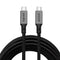 NÖRDIC 7m USB 3.2 Gen 2 USB-C to C nylon braided cable PD3.1 240W 10G 4K60Hz black