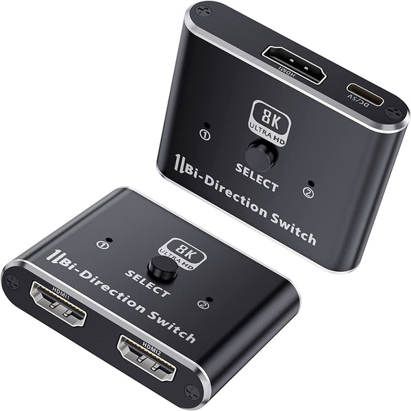 NÖRDIC 8K60Hz HDMI Switch 2 to 1 and Splitter 1 to 2 4K120Hz 48Gbps