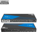 NÖRDIC 8K HDMI 2.1 eARC/ARC matrix switch 4x2 with Extractor Toslink &amp; Stereo, HDMI CEC, Dolby Atmos/Digital Plus, DTS Master
