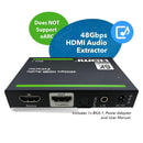 NÖRDIC 8K HDMI 2.1 ARC Extractor - SPDIF + 3.5mm extraction, HDMI CEC Dolby Digital/DTS, Atmos, Dolby Vision, HDR10+