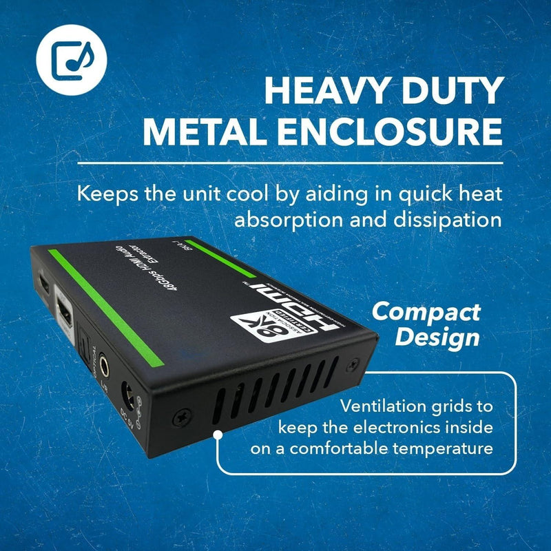 NÖRDIC 8K HDMI 2.1 ARC Extractor - SPDIF + 3.5mm extraction, HDMI CEC Dolby Digital/DTS, Atmos, Dolby Vision, HDR10+