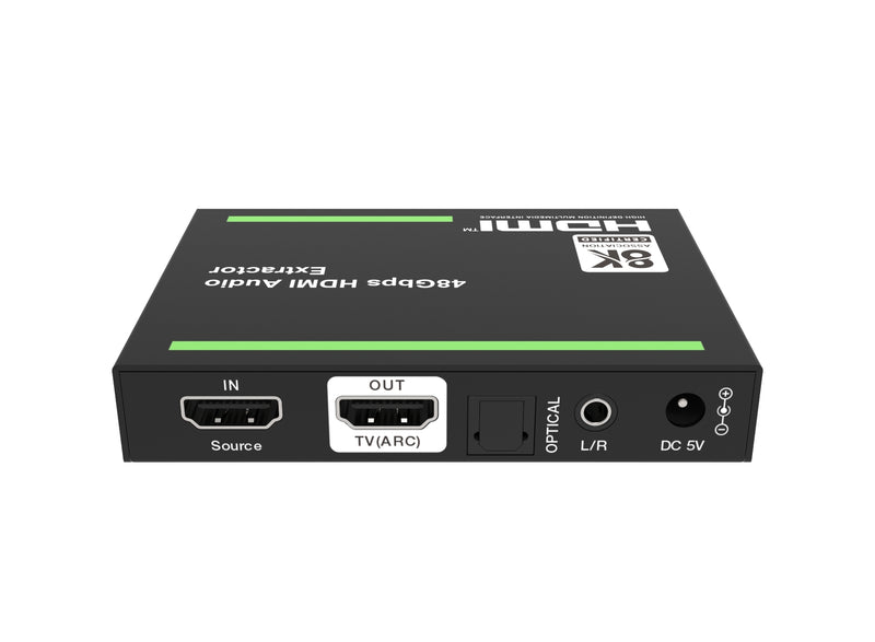NÖRDIC 8K HDMI 2.1 ARC Extractor - SPDIF + 3.5mm extraction, HDMI CEC Dolby Digital/DTS, Atmos, Dolby Vision, HDR10+