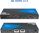 NÖRDIC 8K HDMI 2.1 Matrix switch 2x2 with audio extractor Toslink & Stereo EDID CEC, Dolby Atmos, Digital Plus, DTS-EX