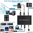 NÖRDIC 8K HDMI 2.1 eARC/ARC Extractor, HDMI eARC/ARC to HDMI 7.1CH Dolby Atmos, Coaxial, S/PDIF, AUX