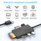 NÖRDIC USB-A Kortläsare 5 Slot CF, SD, MicroSD, MS, XD, 3xUSB-A UHS-I