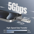 NÖRDIC A USB 3.0 OTG USB female to C male adapter metal black