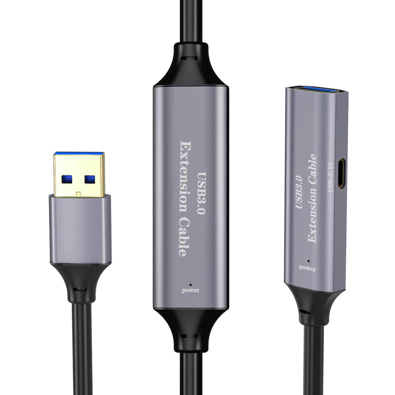 NÖRDIC Active 10m USB3.1 extension cable 5Gbps USB A male to female for Xbox, PS5, Oculus, printer, scanner, Playstation, VR USB extension cable