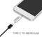 NÖRDIC Adapter Micro USB to USB C Metal Black