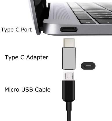 NÖRDIC Adapter Micro USB to USB C Metal Black