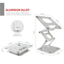 NÖRDIC Adjustable Three-Layer Aluminum Laptop Stand for Computers up to 17"