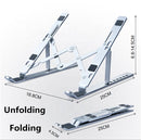 NÖRDIC Aluminum Set Adjustable Portable Tablet foldable and Mobile Phones Laptop Holder Stand Space Gray