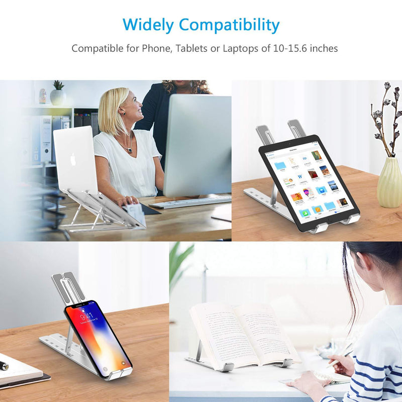NÖRDIC Aluminum gear adjustable folding laptop tablets and mobile phones laptop holder stand