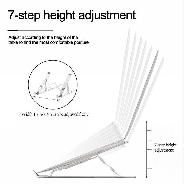 NÖRDIC Aluminum gear adjustable folding laptop tablets and mobile phones laptop holder stand