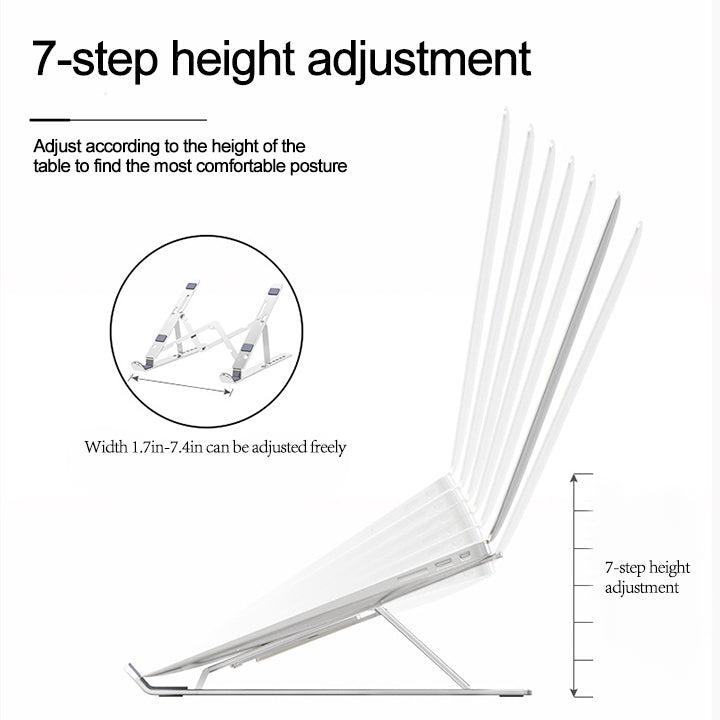 NÖRDIC Aluminum gear adjustable folding laptop tablets and mobile phones laptop holder stand