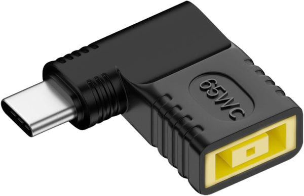 NÖRDIC Angled Lenovo Square Yellow to USB-C Adapter