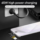 NÖRDIC Angled Lenovo Square Yellow to USB-C Adapter