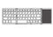 NÖRDIC Bluetooth 5.0 Folding Keyboard with Touchpad 64 Keys Multipairing IOS Android Windows US Layout