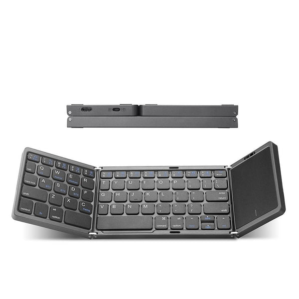 NÖRDIC Bluetooth 5.0 Folding Keyboard with Touchpad 64 Keys Multipairing IOS Android Windows US Layout