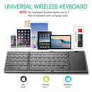 NÖRDIC Bluetooth 5.0 Folding Keyboard with Touchpad 64 Keys Multipairing IOS Android Windows US Layout