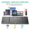 NÖRDIC Bluetooth 5.0 Folding Keyboard with Touchpad 64 Keys Multipairing IOS Android Windows US Layout