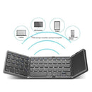 NÖRDIC Bluetooth 5.0 Folding Keyboard with Touchpad 64 Keys Multipairing IOS Android Windows US Layout