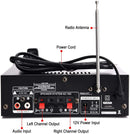 NÖRDIC Bluetooth 5.0 Stereo amplifier 2x40W AUX / USB / BT Audio amplifier with FM 2xMIC input