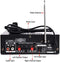 NÖRDIC Bluetooth 5.0 Stereo amplifier 2x40W AUX / USB / BT Audio amplifier with FM 2xMIC input