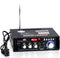 NÖRDIC Bluetooth 5.0 Stereo amplifier 2x40W AUX/USB/BT Audio amplifier with FM receiver, 2xMIC input