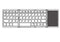 NÖRDIC Bluetooth 5.0 ihopfällbart tangentbord med pekplatta 64 tangenter multipairing IOS Android Windows US Layout