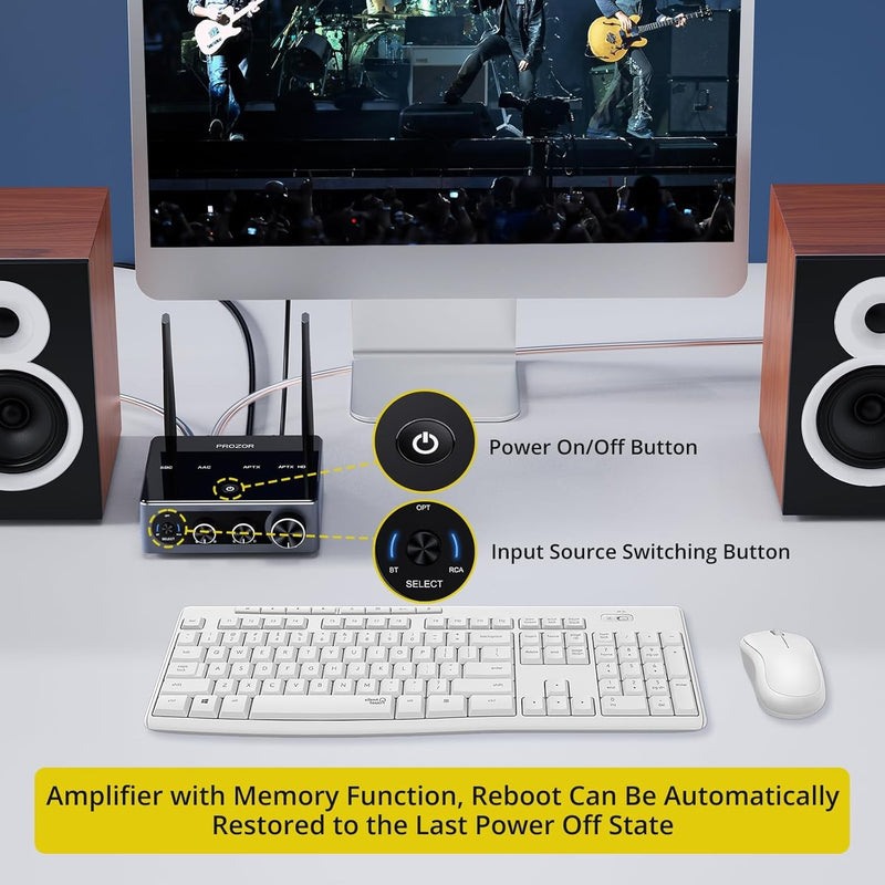 NÖRDIC Bluetooth 5.2 Hi-Fi Amplifier 192khz/24Bit 2x100W