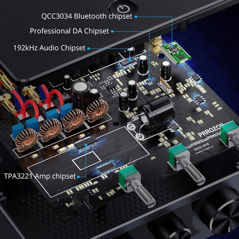 NÖRDIC Bluetooth 5.2 Hi-Fi Amplifier 192khz/24Bit 2x100W