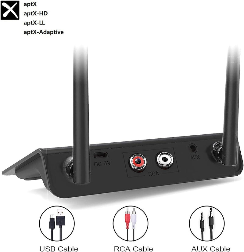 NÖRDIC Bluetooth 5.2 wireless transmitter and receiver DAC Qualcomm aptX Adaptive aptX HD 3.5mm AUX RCA