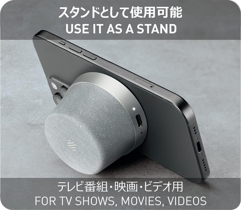 NÖRDIC Bluetooth 5.3 speaker with magnet 3W IPX6 silver