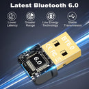 NÖRDIC Bluetooth 6.0 Wireless Bluetooth Dongle Receiver, Plug and Play, Windows 11/10/8.1, for Controller, Headphone, Keyboard, Mouse