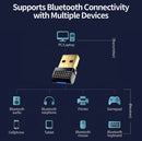 NÖRDIC Bluetooth 6.0 Wireless Bluetooth Dongle Receiver, Plug and Play, Windows 11/10/8.1, for Controller, Headphone, Keyboard, Mouse