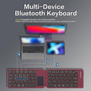 NÖRDIC Bluetooth keyboard with touchpad, ultra-thin portable for Windows, Mac, iOS and Android, US layout