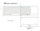 NÖRDIC Bluetooth Keyboard with touchpad US Layout 64keys MacOS, iOS, Windows, Android