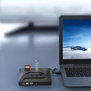 NÖRDIC Portable CD Burner and Player and USB Hub with SD Card Reader 2xUSB-A 1xUSB-C