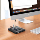 NÖRDIC Portable CD Burner and Player and USB Hub with SD Card Reader 2xUSB-A 1xUSB-C