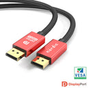 NÖRDIC 2m nylon braided Displayport 2.1 cable DP80 UHBR20 80Gbps 16/10/8K60H 4K165/144Hz DSC1.2a HDR HDCP2.2 FreeSync G-Sync