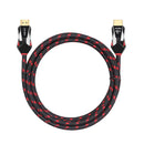 NÖRDIC CERTIFIED CABLES 1.5m Ultra High Speed HDMI 2.1 8K 60Hz 4K 120Hz 48Gbps Dynamic HDR eARC VRR Nylon Braided Cable Gold Plated Connectors