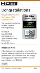 NÖRDIC CERTIFIED CABLES 1.5m Ultra High Speed ​​HDMI 2.1 8K 60Hz 4K 120Hz 48Gbps Dynamic HDR eARC VRR Nylon Braided Cable Gold Plated Connectors