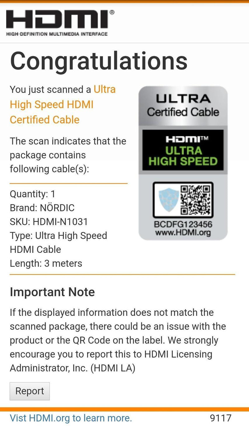 NÖRDIC CERTIFIED CABLES 3m Ultra High Speed ​​HDMI 2.1 8K 60Hz 4K 120Hz 48Gbps Dynamic HDR eARC Game Mode VRR Dolby ATMOS Nylon Braided Gold Plated