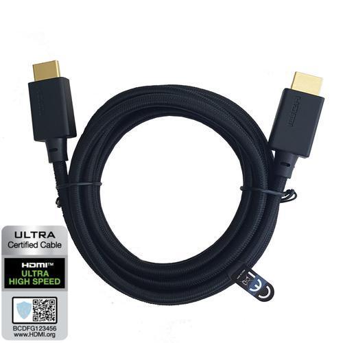 NÖRDIC CERTIFIED CABLES 3m Ultra High Speed ​​HDMI 2.1 8K 60Hz 4K 120Hz 48Gbps Dynamic HDR eARC Game Mode VRR Dolby ATMOS Nylon Braided Gold Plated