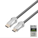 NÖRDIC CERTIFIED CABLES 3m Ultra High Speed ​​HDMI 2.1 8K 60Hz 4K 120Hz 48Gbps Dynamic HDR eARC VRR Nylon Braided Cable Gold Plated