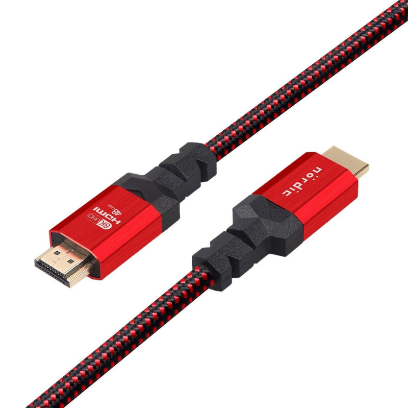 NÖRDIC CERTIFIED CABLES 5m Ultra High Speed ​​HDMI 2.1 8K 60Hz 4K 120Hz 48Gbps Dynamic HDR eARC VRR Nylon Braided Cable Gold Plated