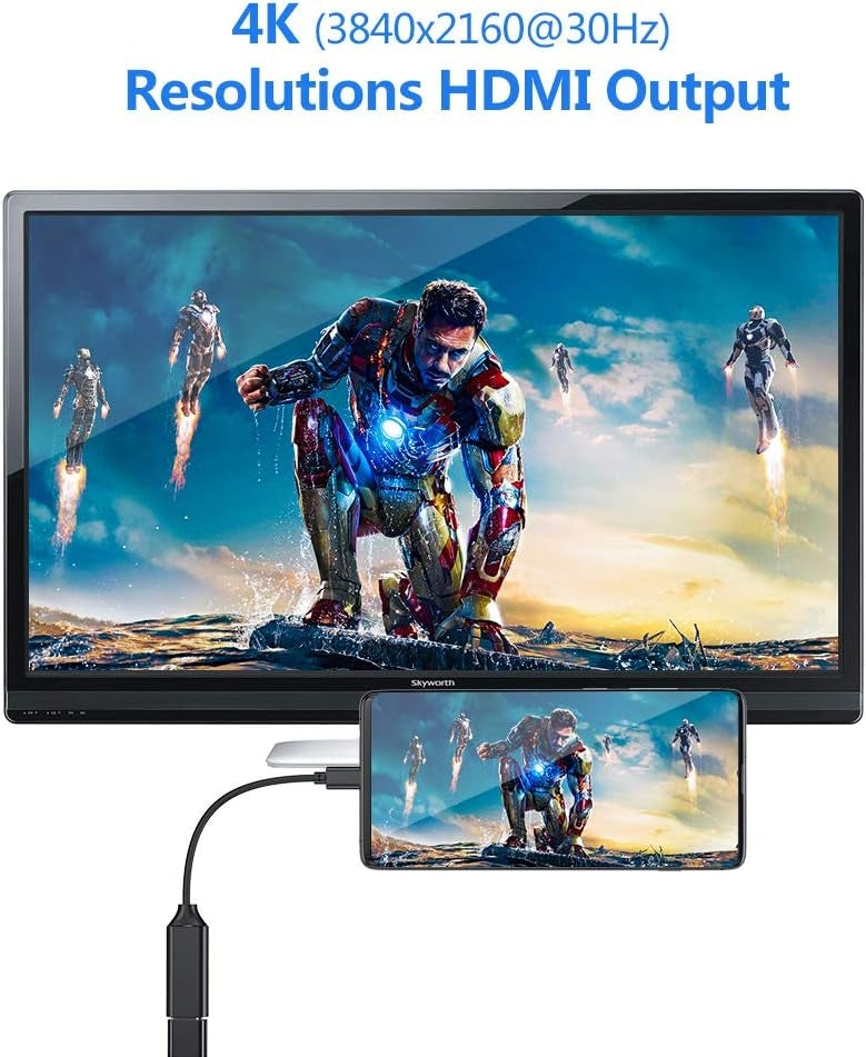 NÖRDIC C USB to HDMI Adapter 4K at 30Hz 10cm black