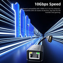 NÖRDIC USB-C to 10Gb Ethernet Adapter, 10GbE USB-C to Ethernet Adapter, Compatible with USB4 & Thunderbolt 5/4/3, Low-Heat & Silent