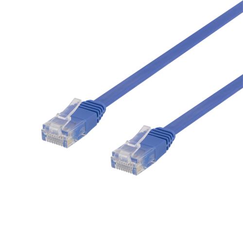NÖRDIC Cat6 U / UTP flat network cable 2m 250MHz bandwidth and 10Gbps transmission speed blue